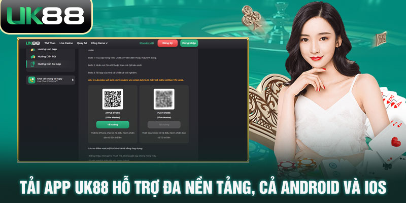 Tải app UK88 hỗ trợ đa nền tảng, cả Android và IOS